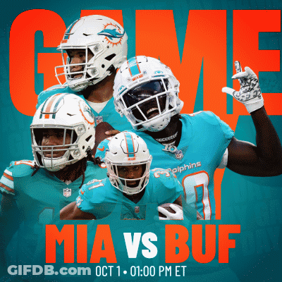 Miami Dolphins Vs Buffalo Bills Football Game Poster GIF