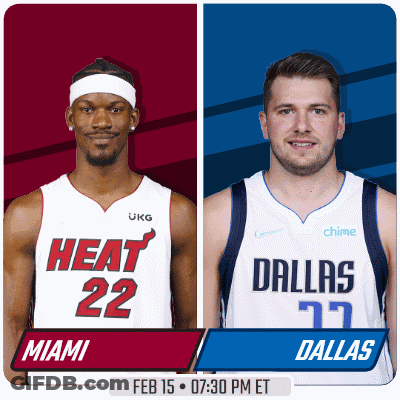 Miami Heat And Dallas Player On Poster GIF
