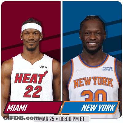Miami Heat And New York Knicks Basketball Players GIF