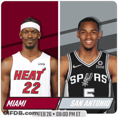 Miami Heat And San Antonio Spurs Basketball Players GIF