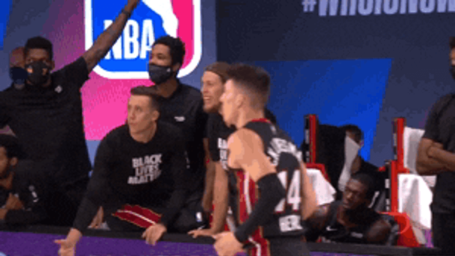 Miami Heat Bench Celebration GIF