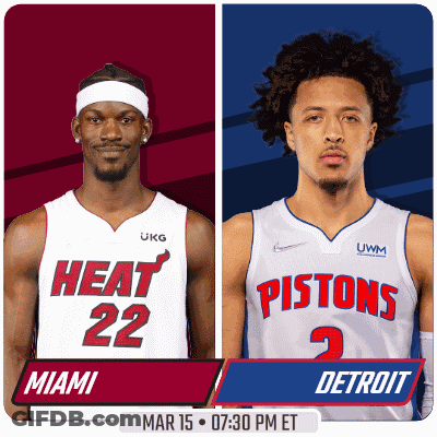 Miami Heat Player And Detroit Pistons Player GIF