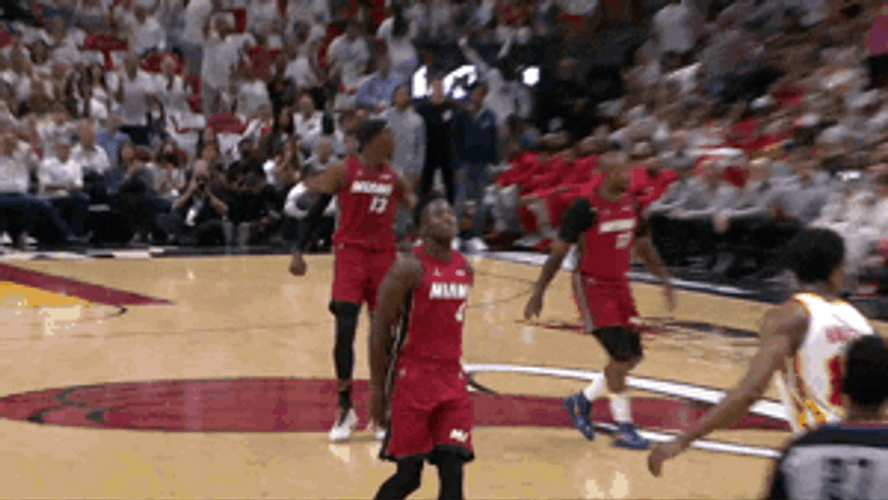 Miami Heat Running Backwards GIF