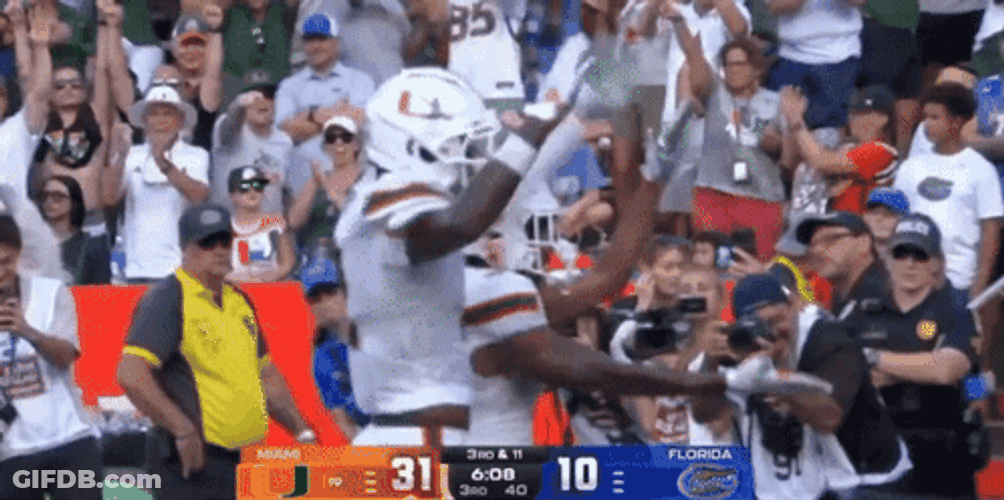 Miami Hurricanes Celebrates Winning GIF