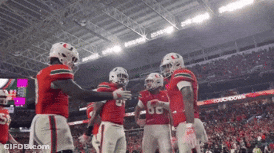 Miami Hurricanes Team Handshake GIF