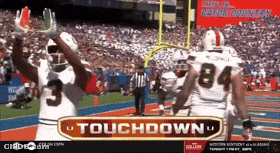 Miami Hurricanes Touchdown GIF