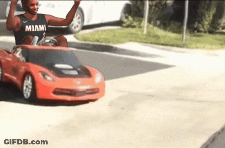 Miami Red Small Car GIF