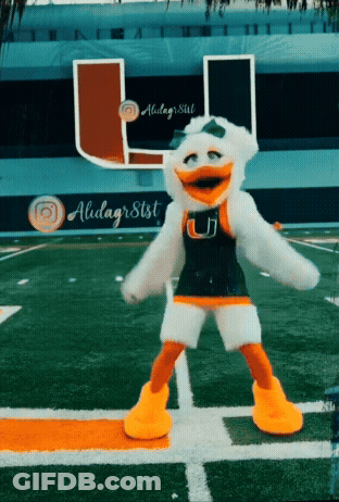 Miami University Mascot On Field GIF