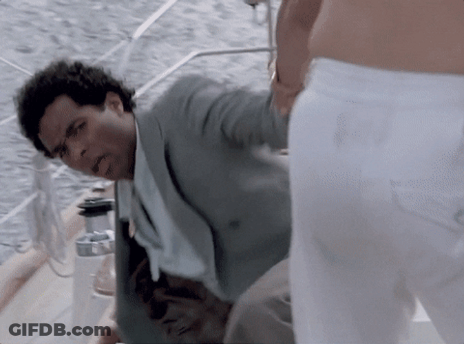 Miami Vice Ricardo Tubbs And James Crockett Fighting GIF