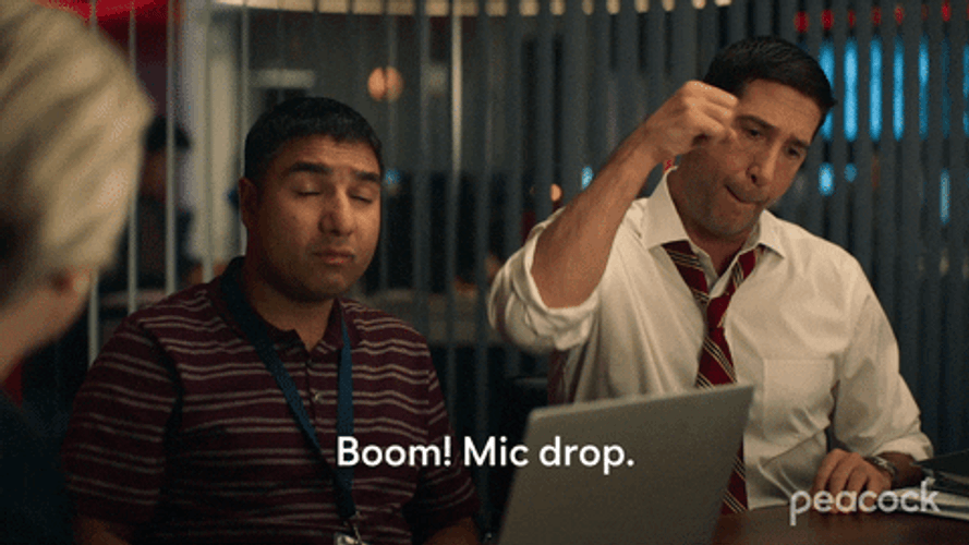 Mic Drop David Schwimmer GIF