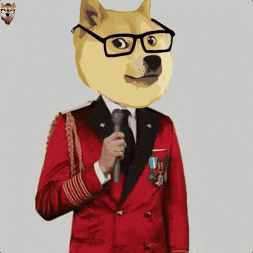 Mic Drop Doge In Suit GIF