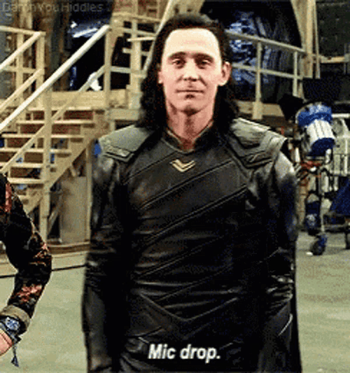 Mic Drop Loki GIF