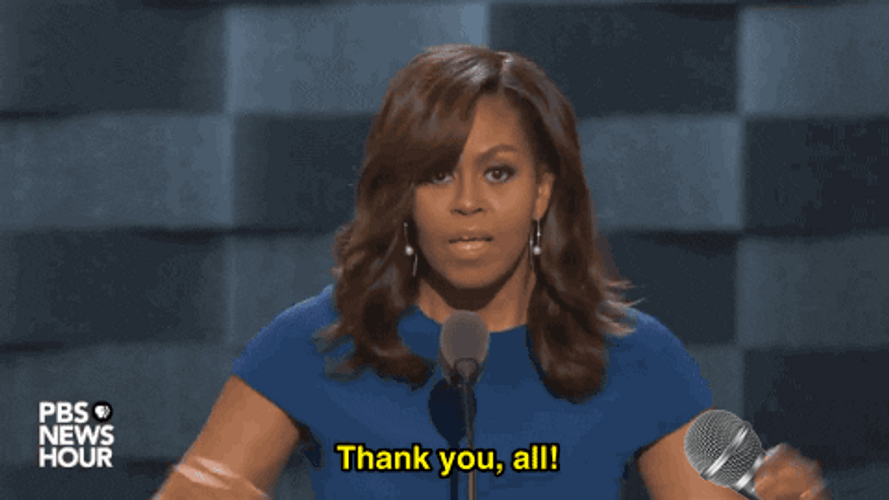 Mic Drop Michelle Obama GIF