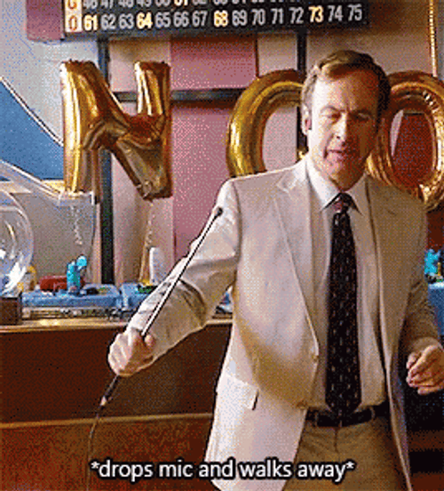 Mic Drop Saul Goodman GIF