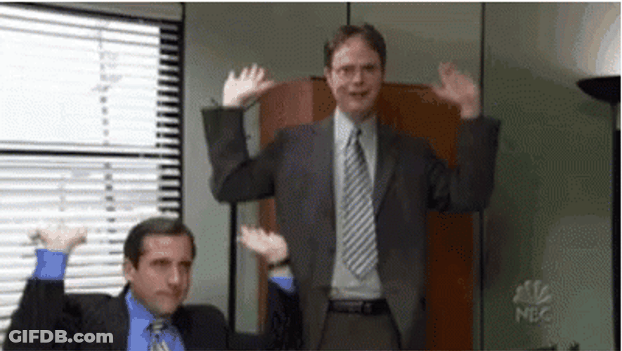 Michael And Dwight Celebrating Work Anniversary Meme GIF