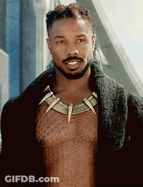 Michael B Jordan In Black Panther GIF