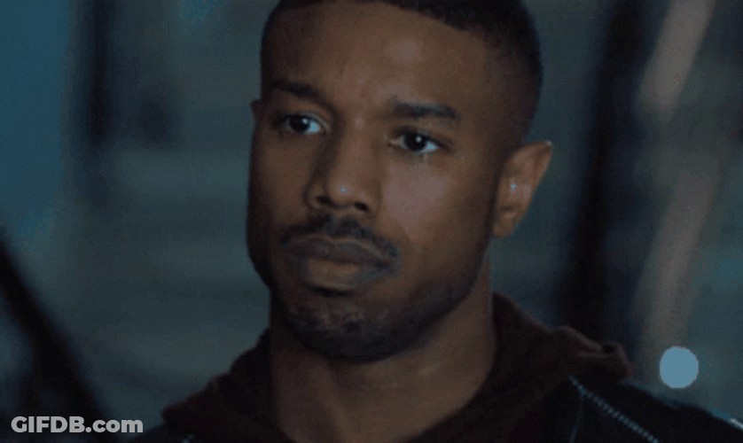 Michael B Jordan Staring To The Man GIF