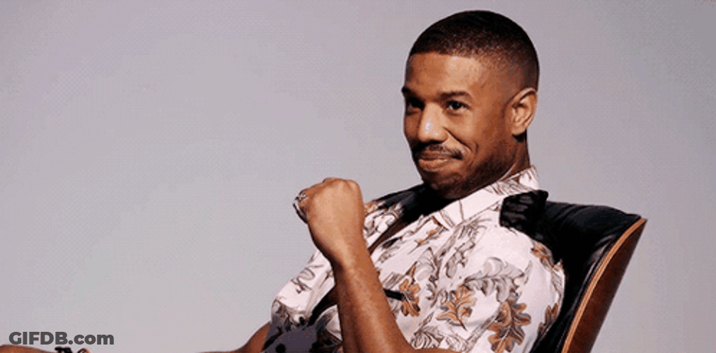 Michael B Jordan Wink And Smile GIF