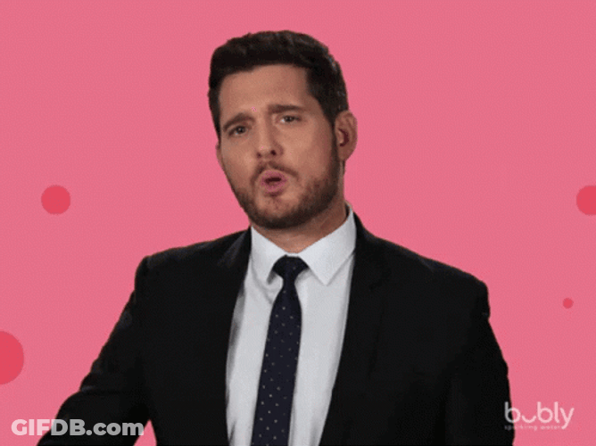 Michael Buble Sending Kisses GIF