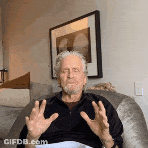 Michael Douglas Explaining At Home GIF