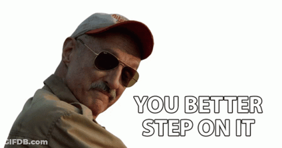 Michael Gross You Better Step On It GIF