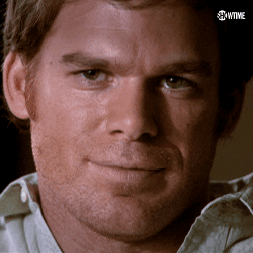 Michael Hall Smirk Raise Eyebrows GIF