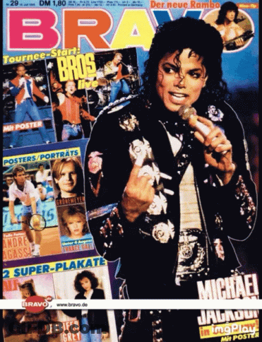 Michael Jackson Bravo Magazine Cover GIF