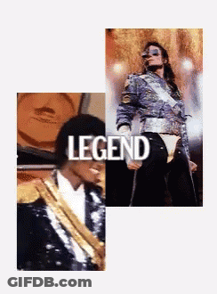 Michael Jackson Collage With Legend GIF