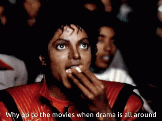 Michael Jackson Eating Popcorn Drama Around GIF
