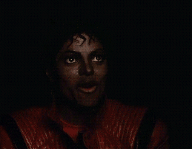 Michael Jackson Eating Popcorn In Dark GIF