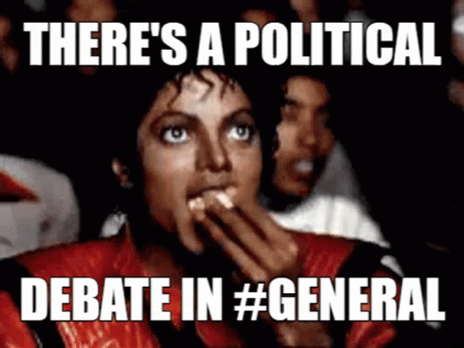 Michael Jackson Eating Popcorn Political Debate In General GIF
