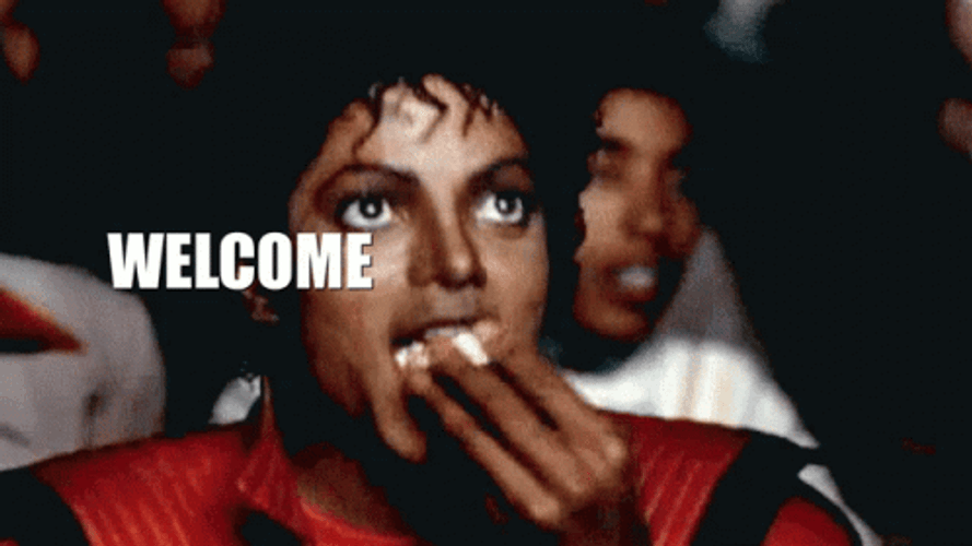 Michael Jackson Eating Popcorn Welcome GIF
