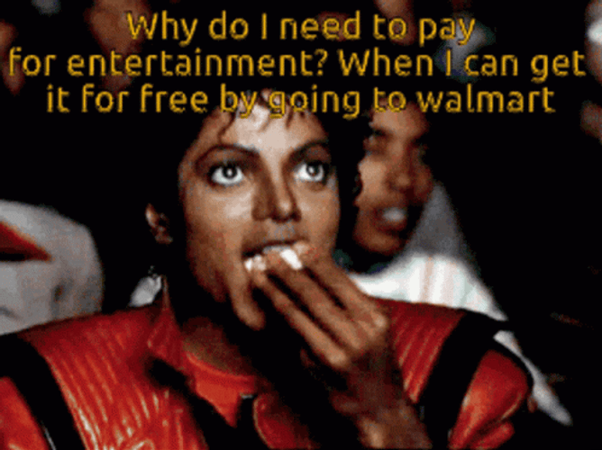 Michael Jackson Eating Popcorn Why Need GIF