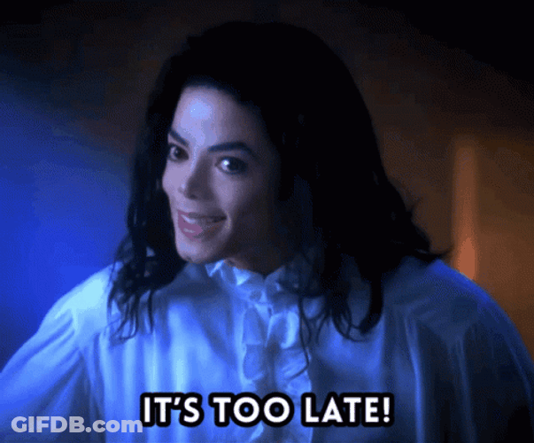 Michael Jackson Its Too Late GIF