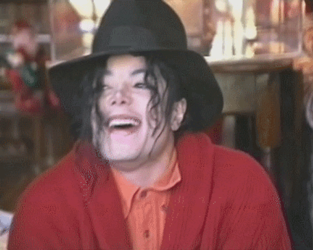 Michael Jackson Laughing Out Loud GIF