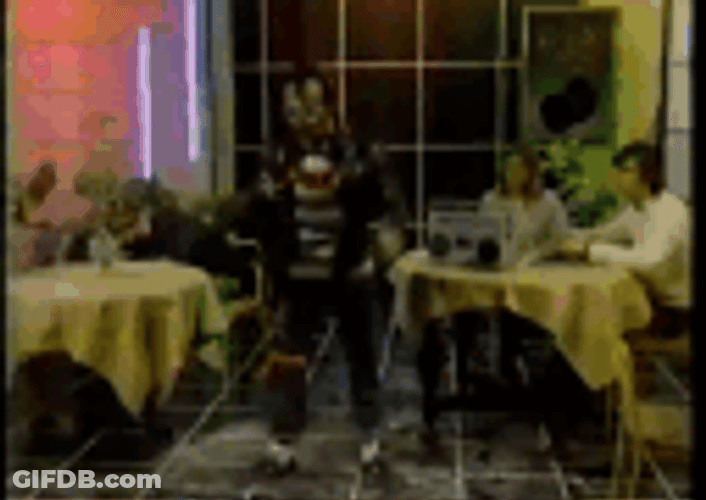 Michael Jackson Moonwalk At The Bar GIF
