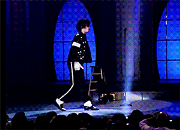 Michael Jackson Moonwalk Performance GIF