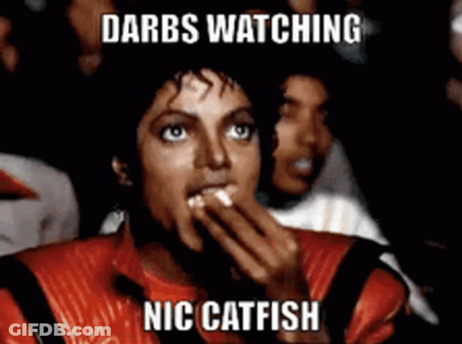 Michael Jackson Popcorn Catfish Watching GIF
