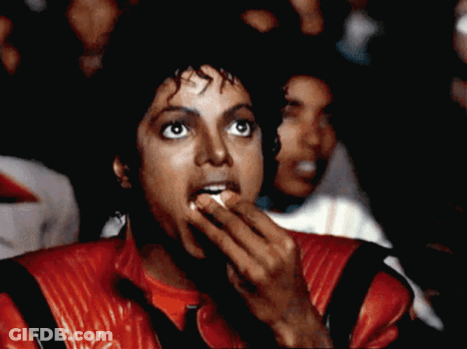 Michael Jackson Popcorn Creepy Zoom In GIF