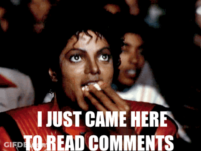 Michael Jackson Reading Comments Eating Popcorn Meme GIF