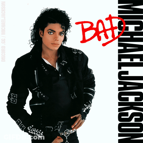 Michael Jackson 'S Bad Album Cover Features A Black Jacket GIF