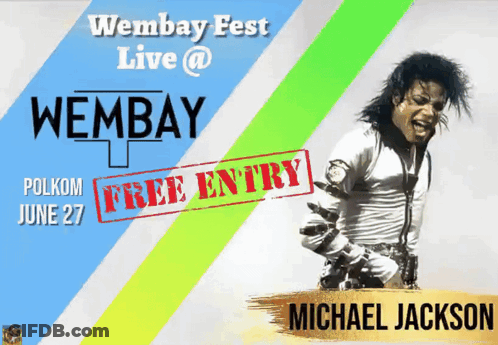 Michael Jackson Wembley Fest Poster GIF