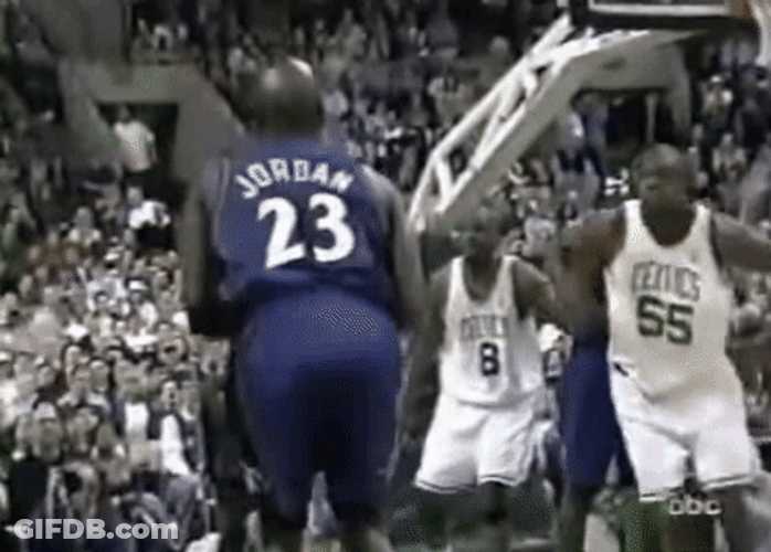 Michael Jordan Ball Pump Fake GIF