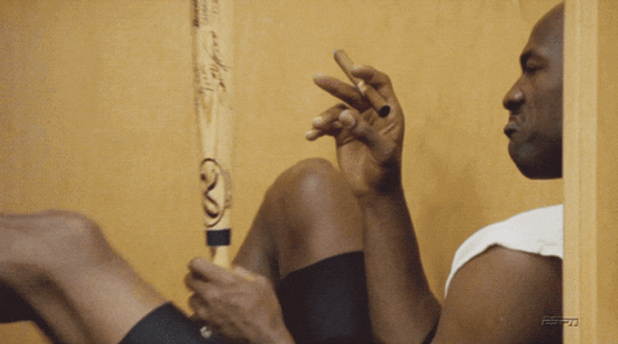 Michael Jordan Bat Cigar GIF