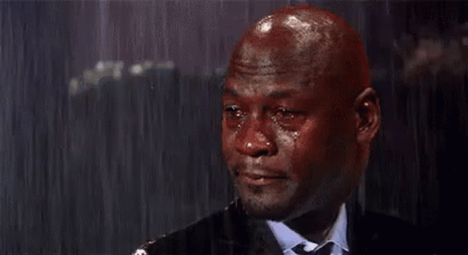 Michael Jordan Crying Raining GIF