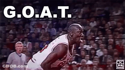 Michael Jordan Jumping While Playing Basketball GIF