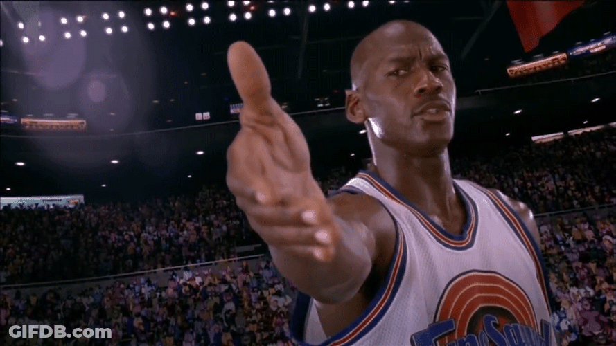 Michael Jordan Take My Strong Hand Basketball GIF