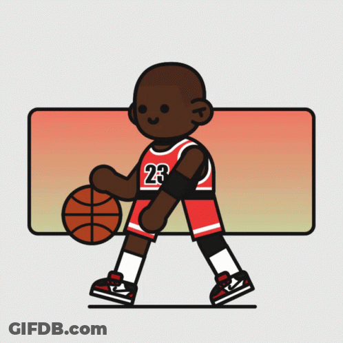 Michael Jordan Wearing Number 23 GIF