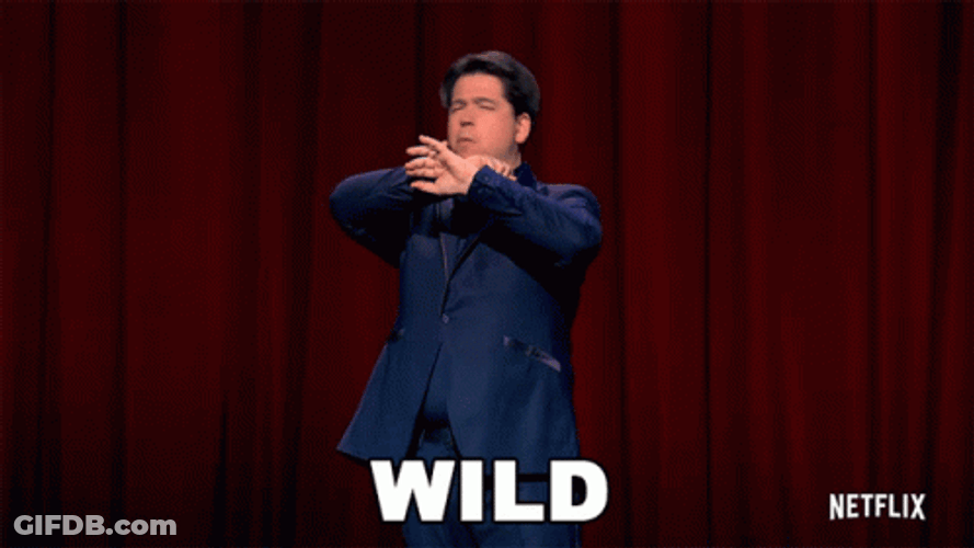 Michael McIntyre Wild Hand Wave GIF