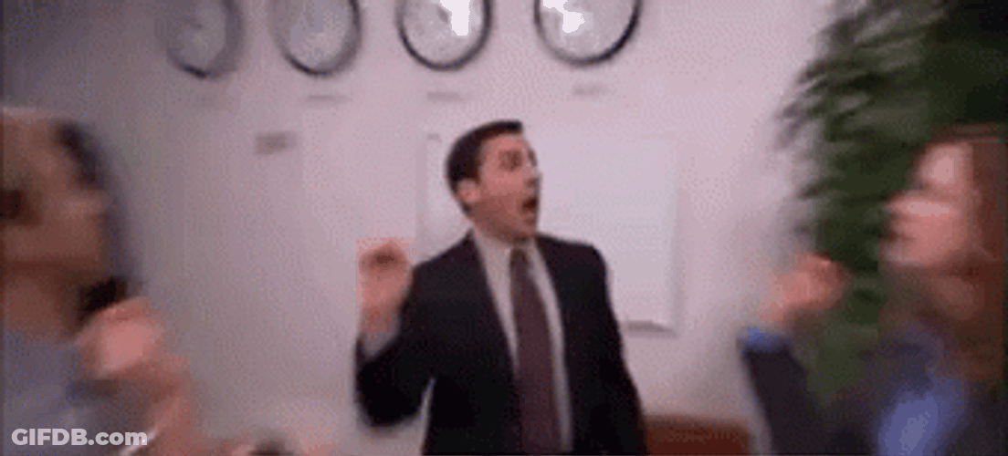Michael Pam And Ryan The Office Team Work GIF